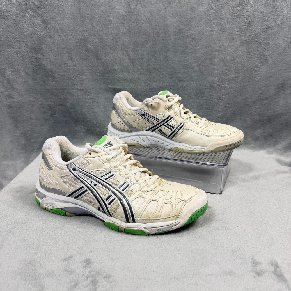 ASICS Womens 8.5 White Silver Gel-Game 3 Tennis Shoes E154Y Y2K Gorpcore Shoe
